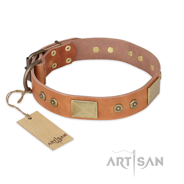 Extraordinary leather dog collar for comfy wearing