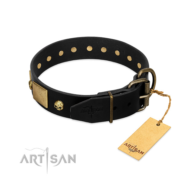 Strong adornments on easy wearing collar for your pet