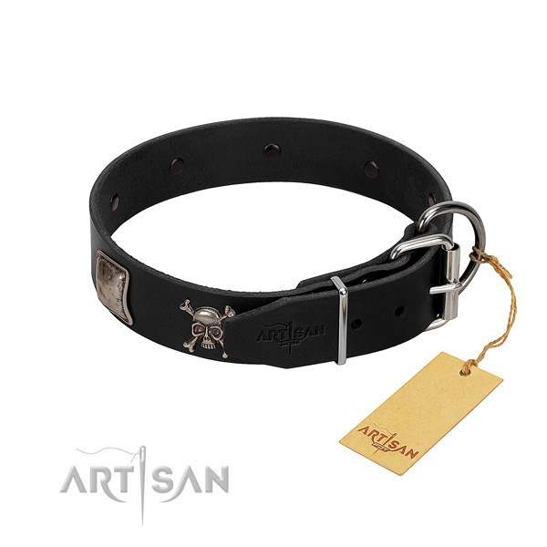 Best quality natural genuine leather collar for your lovely dog