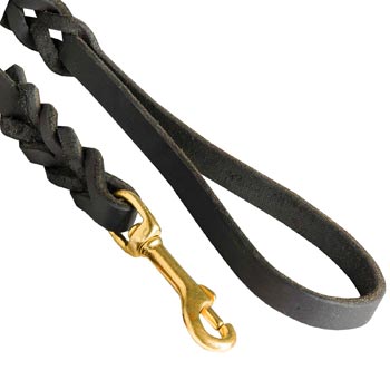English Pointer Leash Brass Snap Hook and Soft Handle