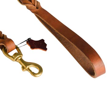 English Pointer Leather Leash for Canine Service