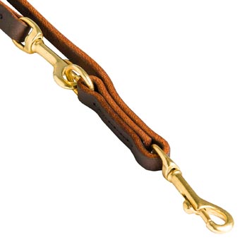 Leather English Pointer Leash with Rustproof Hardware