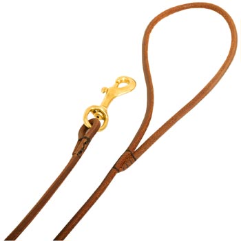 Leather English Pointer Leash with Comfy Round Hnadle