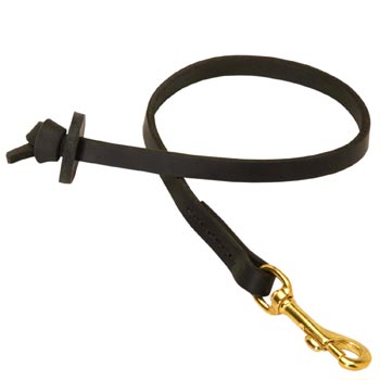 Leather Short Leash for English Pointer