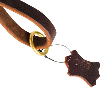 Leather English Pointer Leash with Brass-Made O-Ring