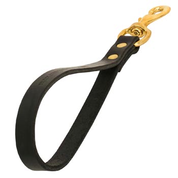 English Pointer Leash Leather Short with Snap Hoook Made of Brass